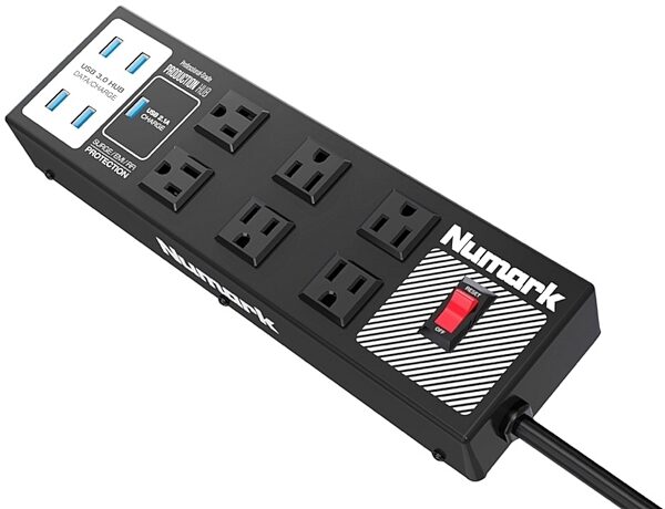 Numark Production Hub Power Strip with USB 3.0 Hub, Main