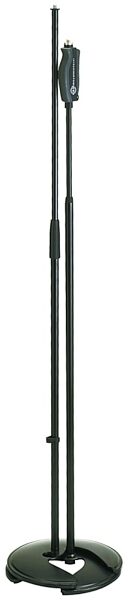 K&M 26075 Stackable Round Base Microphone Stand with Clutch, Black, Detail 3