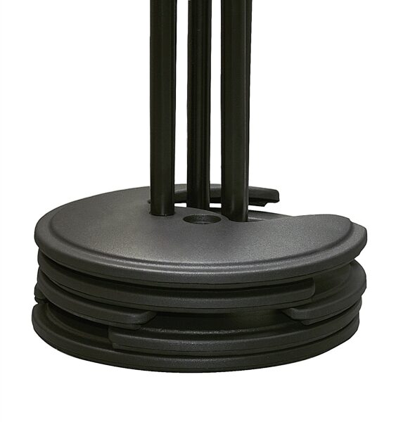 K&M 26075 Stackable Round Base Microphone Stand with Clutch, Black, Detail 4