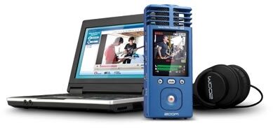 Zoom Q3 Handy Video Recorder, In Use - With a Netbook