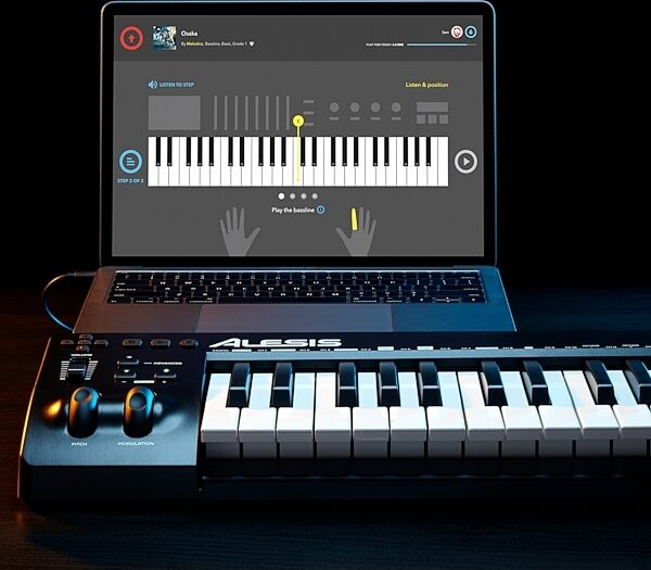 Alesis Q49 MKII USB MIDI Keyboard Controller, 49-Key, Action Position Back