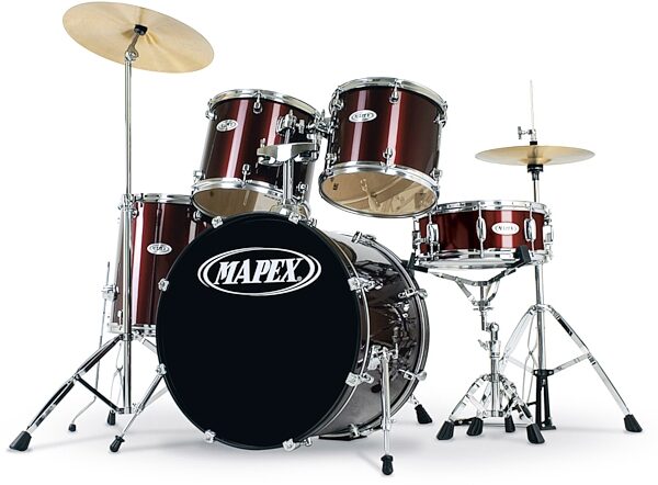 Mapex Q5254TA Q Series 5-Piece Drum Kit, Wine Red