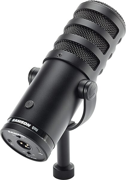Samson Q9U Broadcast Cardioid Dynamic USB and XLR Microphone, New, Action Position Back