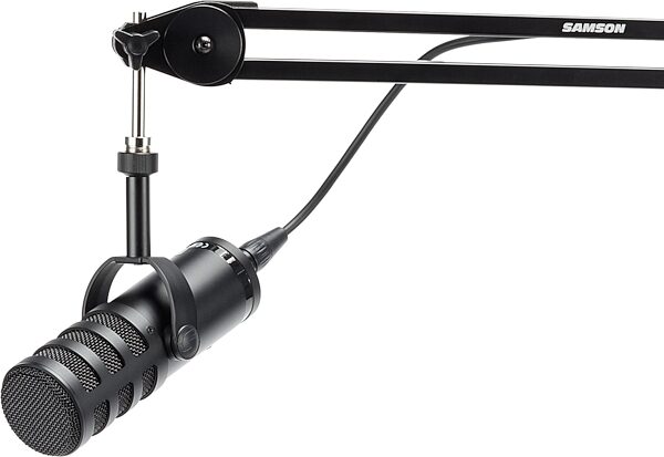 Samson Q9U Broadcast Cardioid Dynamic USB and XLR Microphone, USED, Scratch and Dent, Action Position Back