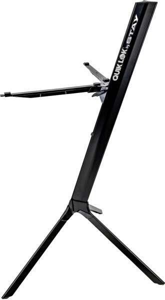 Quik Lok by Stay Slim 1-Tier Keyboard Stand, Black, Action Position Back