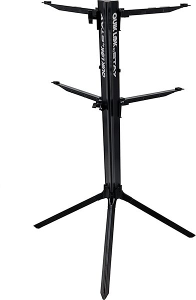 Quik Lok by Stay Music Slim Keyboard Stand (2-Tier), Black, Action Position Back