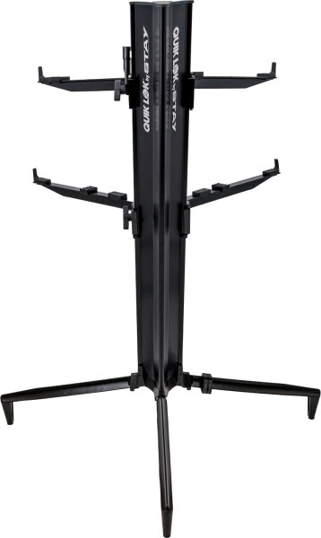 Quik Lok by Stay Tower 2-Tier Keyboard Stand, Black, Action Position Back