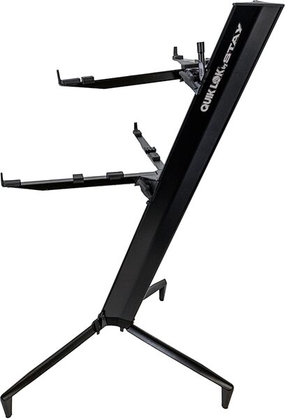 Quik Lok by Stay Tower 2-Tier Keyboard Stand, Black, Action Position Back