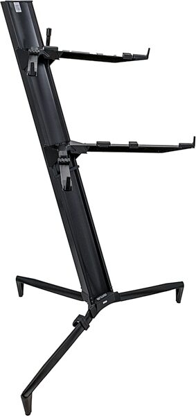 Quik Lok by Stay Tower 2-Tier Keyboard Stand, Black, Action Position Back