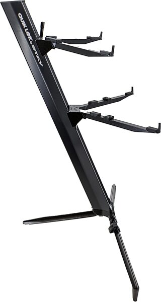 Quik Lok by Stay Tower 2-Tier Keyboard Stand, Black, Action Position Back