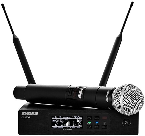 Shure QLXD24/SM58 Wireless System with SM58 Handheld Microphone Transmitter, Band G50 (470 - 534 MHz), Main