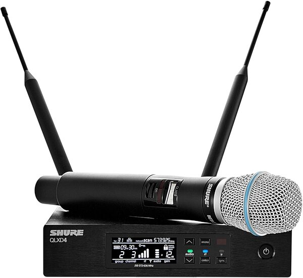 Shure QLXD24/B87A Wireless System with Beta 87a Handheld Microphone Transmitter, Main