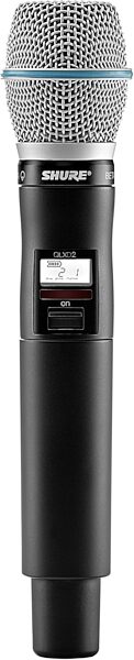 Shure QLXD24/B87A Wireless System with Beta 87a Handheld Microphone Transmitter, Detail Front