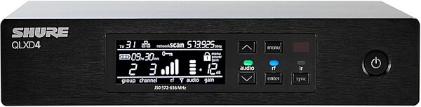 Shure QLXD14/84 Wireless System with WL184 Lavalier Microphone, Detail Front