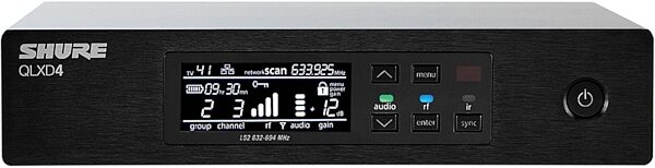 Shure QLXD14/93 Wireless System with WL93 Lavalier Microphone, Action Position Back