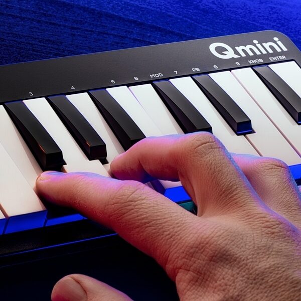 Alesis Qmini USB MIDI Keyboard Controller, Warehouse Resealed, Action Position Back