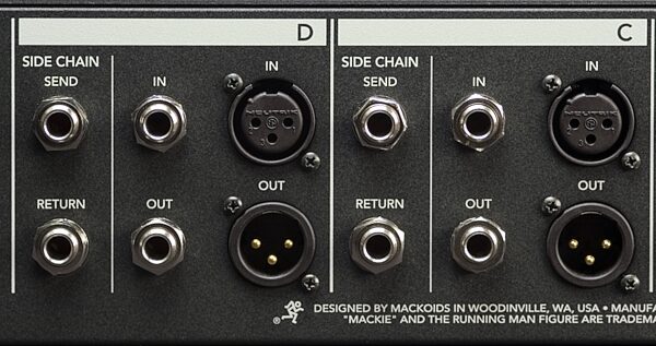 Mackie QuadCompGate 4-Channel Digital Compressor/Gate, Channel C D Rear
