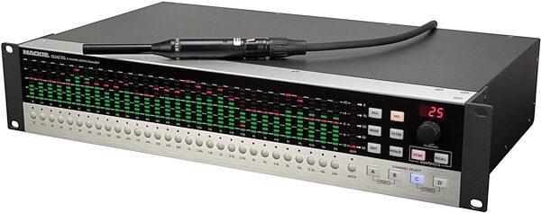 Mackie QuadEQ 4-Channel Digital Graphic Equalizer, Left Angle