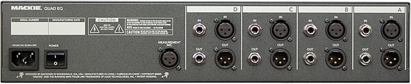 Mackie QuadEQ 4-Channel Digital Graphic Equalizer, Rear