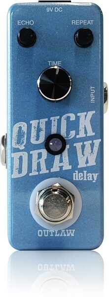 Outlaw Effects Quick Draw Delay Pedal, Action Position Front