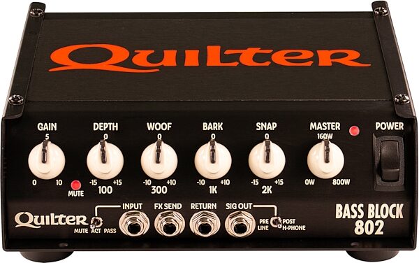 Quilter Bass Block 802 Bass Amplifier Head (800 Watts), New, Action Position Back