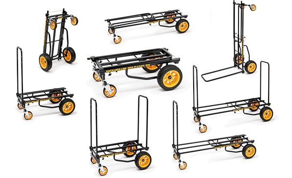 RocknRoller Multi-Cart Equipment Cart with R-Trac Wheels, R10RT, Open Box (Like New), Action Position Back
