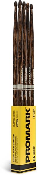 Pro-Mark Rebound FireGrain Sticks, 5A, Wood Tip, 4-Pack, Action Position Back