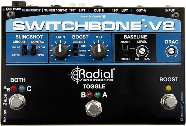 Radial Engineering Switchbone V2 ABY/C Switcher Pedal, New, Action Position Back