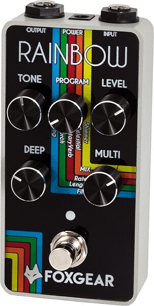 Foxgear Rainbow Digital Reverb Pedal, Action Position Back