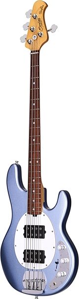 Sterling by Music Man Ray4HH Electric Bass Guitar, Lake Blue Metallic, Scratch and Dent, Angled Front