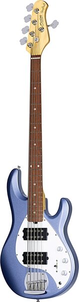 Sterling by Music Man Ray5HH Electric Bass, 5-String, Lake Blue Metallic, Action Position Back