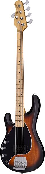 Sterling by Music Man Ray5LH Electric Bass, Left-Handed, Vintage Sunburst, Action Position Back