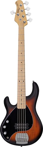 Sterling by Music Man Ray5LH Electric Bass, Left-Handed, Vintage Sunburst, Action Position Back