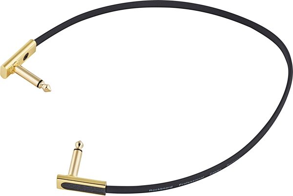 RockBoard Gold Series Flat Patch Cable, Black, 11.81 inch / 30 cm, Action Position Back
