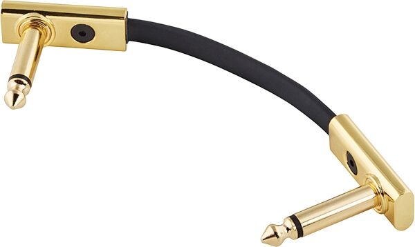 RockBoard Gold Series Flat Patch Cable, Black, 1.97 inch / 5 cm, Action Position Back
