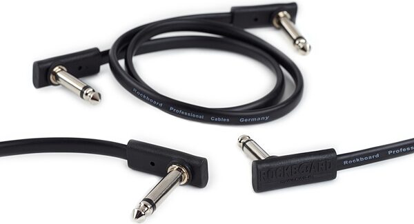 RockBoard Flat Patch Cable, Black, 3.94 inch / 10 cm, Detail Front