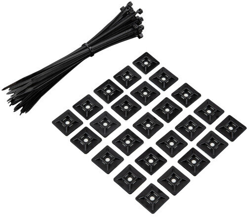 Rockboard Cable Set, 50 CableTies and 25 Holders, Action Position Back