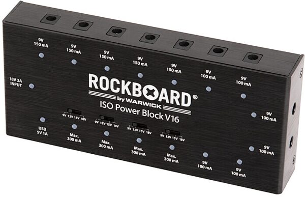 RockBoard ISO Power Block V16 Isolated Multi-Power Supply, New, Action Position Back