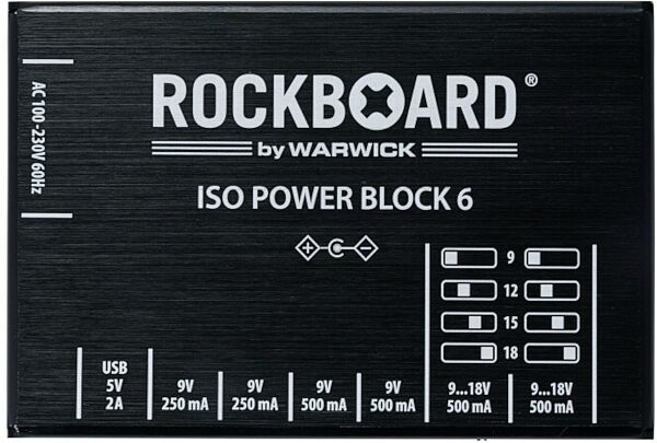 RockBoard ISO Power Block 6 IEC Isolated Multi-Power Supply, New, Action Position Back
