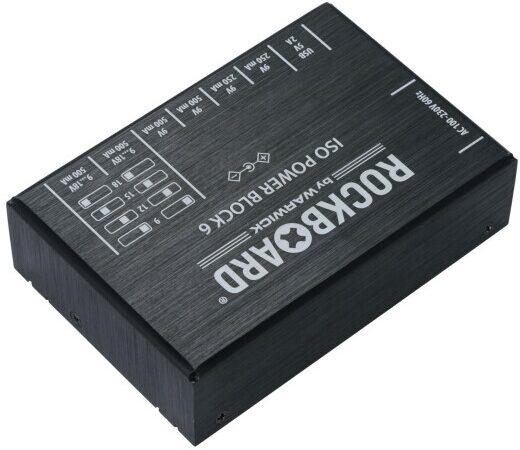 RockBoard ISO Power Block 6 IEC Isolated Multi-Power Supply, New, Action Position Back