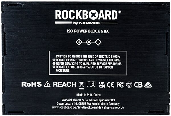 RockBoard ISO Power Block 6 IEC Isolated Multi-Power Supply, New, Action Position Back