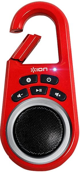 Ion Audio Clipster Bluetooth Clip-on Speaker, Red