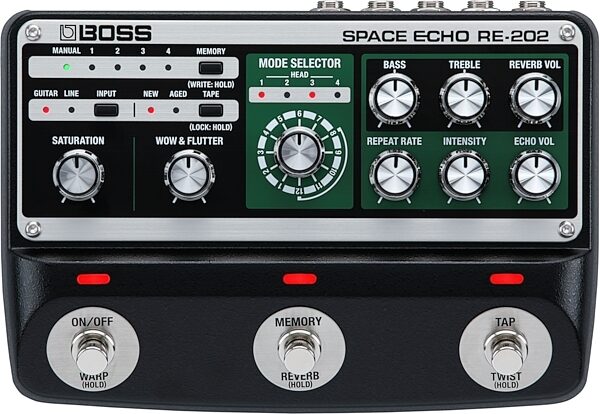 Boss RE-202 Space Echo Delay Pedal, New, Action Position Front