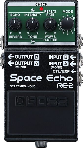 Boss RE-2 Space Echo Delay Pedal, New, Action Position Back