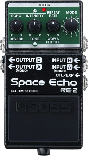 Boss RE-2 Space Echo Delay Pedal, New, Action Position Front