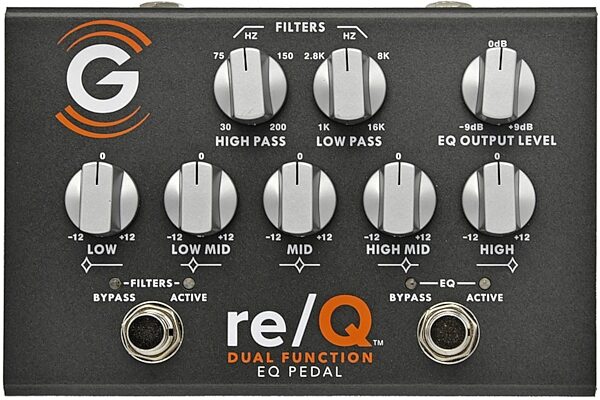 Genzler Re/Q Bass Guitar Dual Function Equalizer Pedal, New, Action Position Back