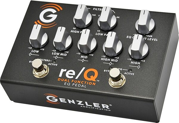 Genzler Re/Q Bass Guitar Dual Function Equalizer Pedal, New, Action Position Back