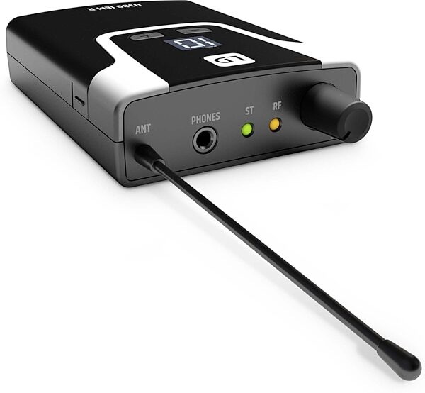 LD Systems U300 In-Ear Monitoring System with Earphones, U304.7 IEM HP, 470-490 MHz, Angled Front