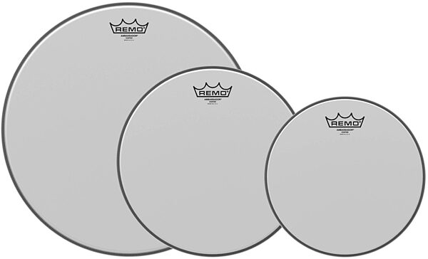 Remo Coated Ambassador Tom Drumhead Pack, 10, 12, and 16 inch, Pack 3, Main