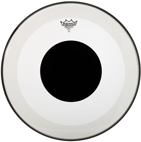 Remo Powerstroke 3 Clear Black Dot Bass Drumhead, 24&quot;, 24 Inch